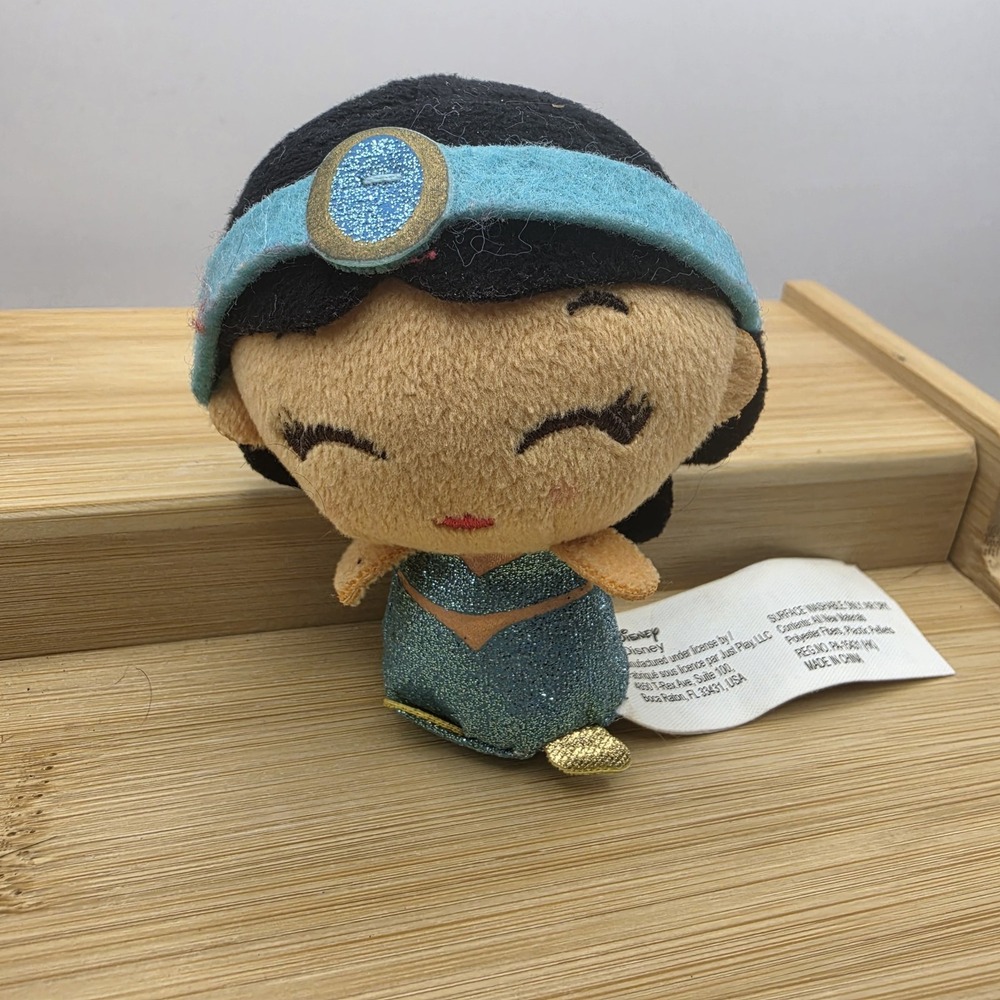Disney Princess Mini Collectible Plush Series 1 Jasmine Aladdin Glitter Weighted